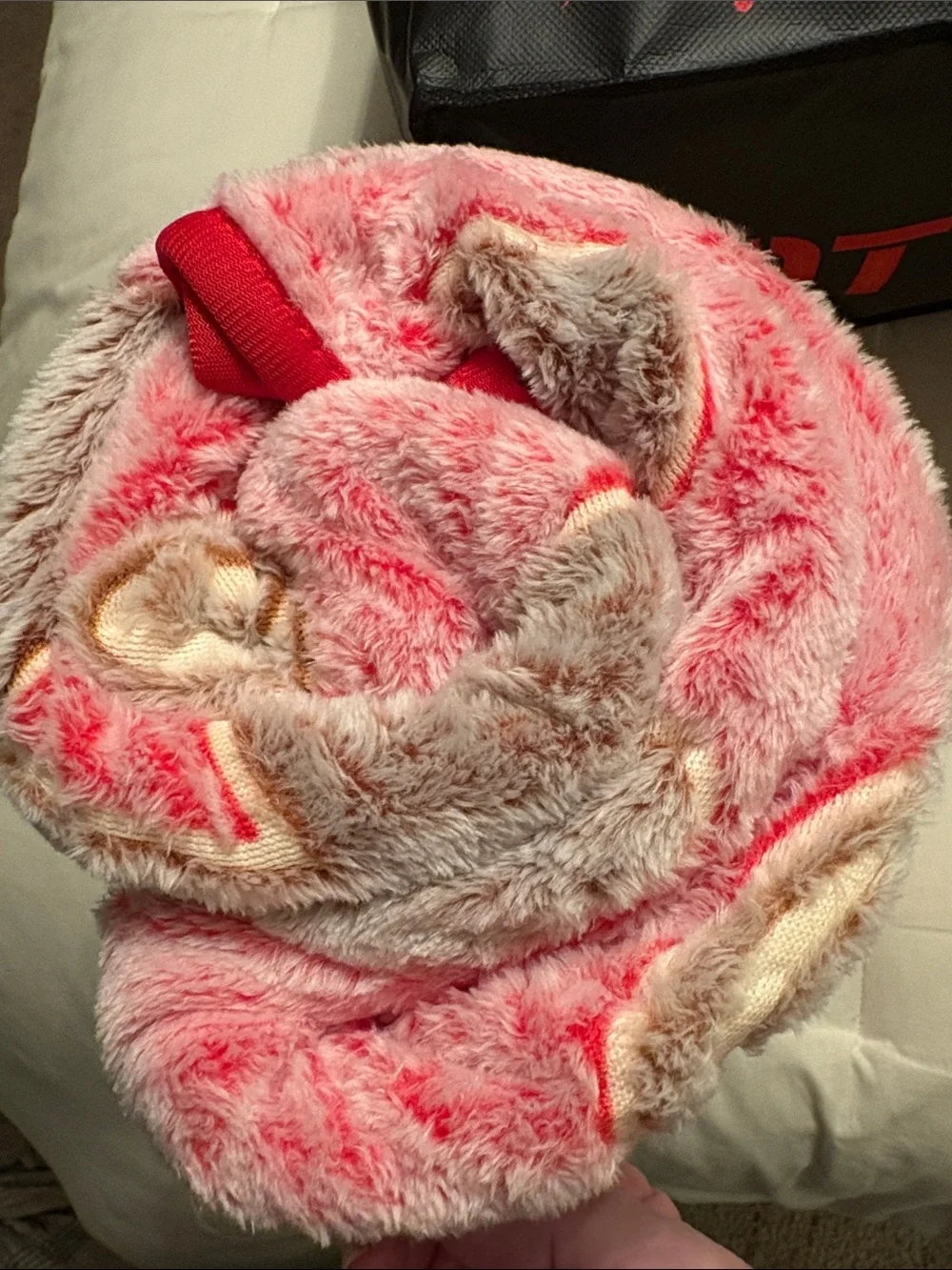 NWT Disney Pink and Cream Mickey 46” X 60” Plush Throw Blanket